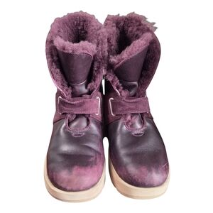 Ugg Isley Women's Port Color Waterproof Leather Boots Size 6 ( No Pom Poms)
